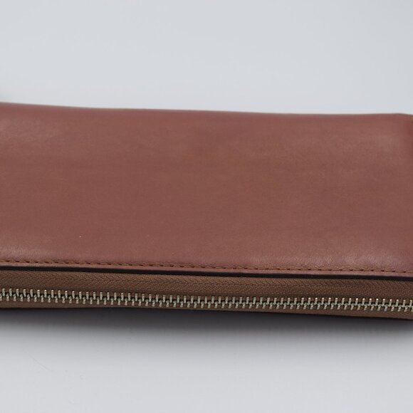 VTG Coach Mauve/Rose Gold Long Zip Around Wallet - Picture 5 of 6